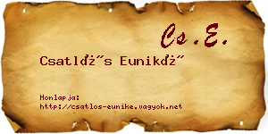 Csatlós Euniké névjegykártya
